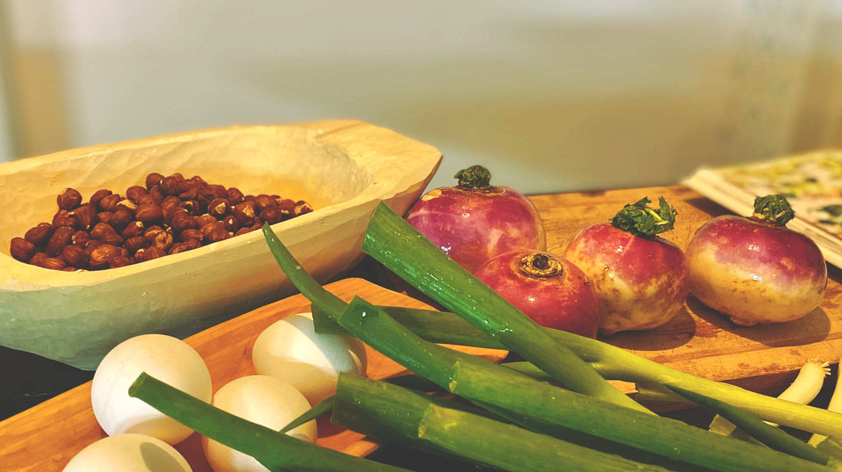 A Viking-Inspired Dinner: Turnip and Salmon Stew with Hazelnut Treats