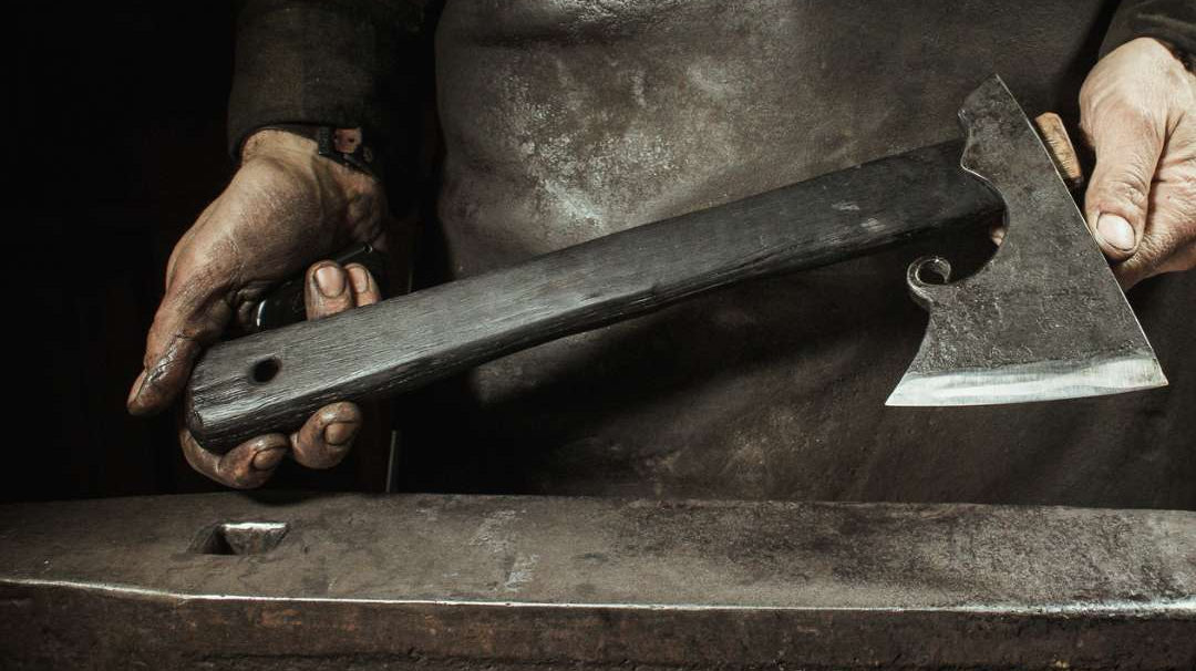 A handmade gift, a beard axe