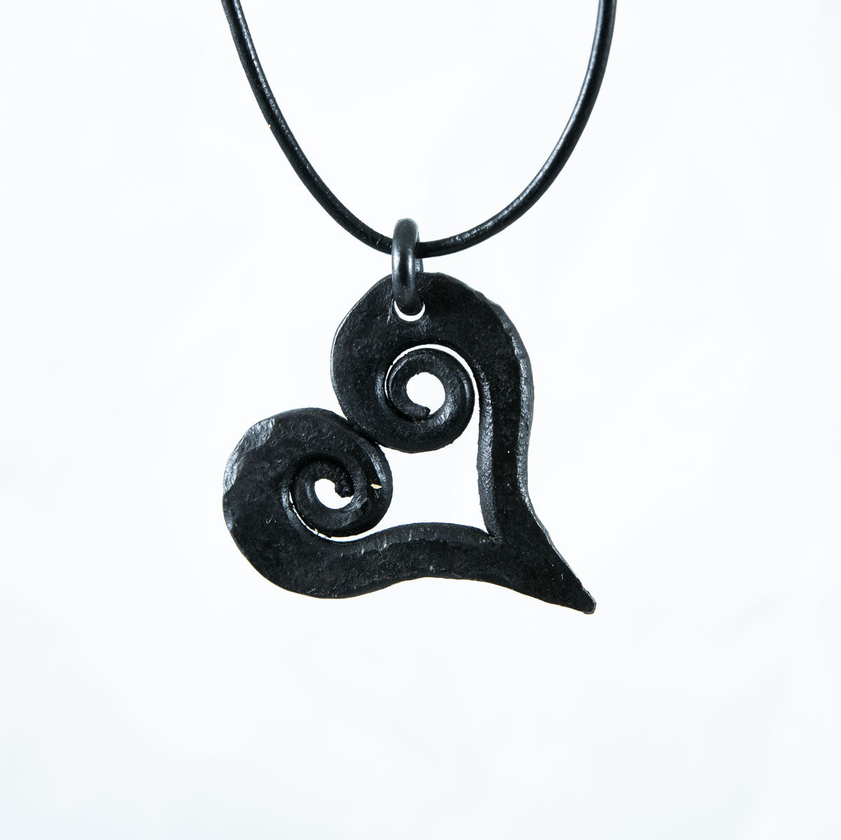 forged heart necklace