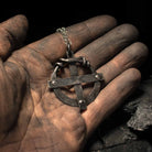 iron sun cross penant