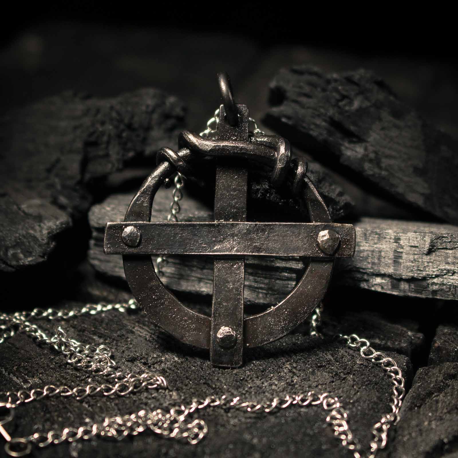 iron sun cross penant