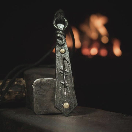 video of a viking bindrune pendant