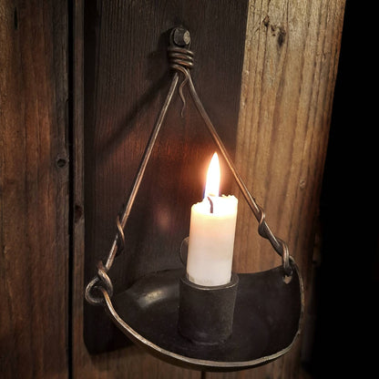 Rustic Hand-forged Candle Sconce