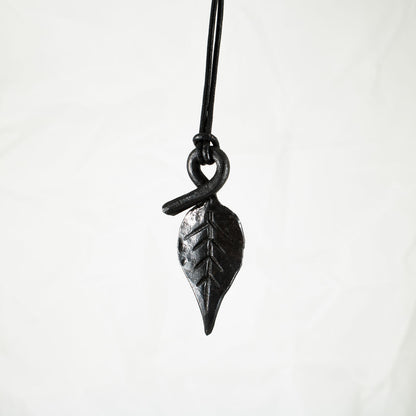 forged leaf necklace