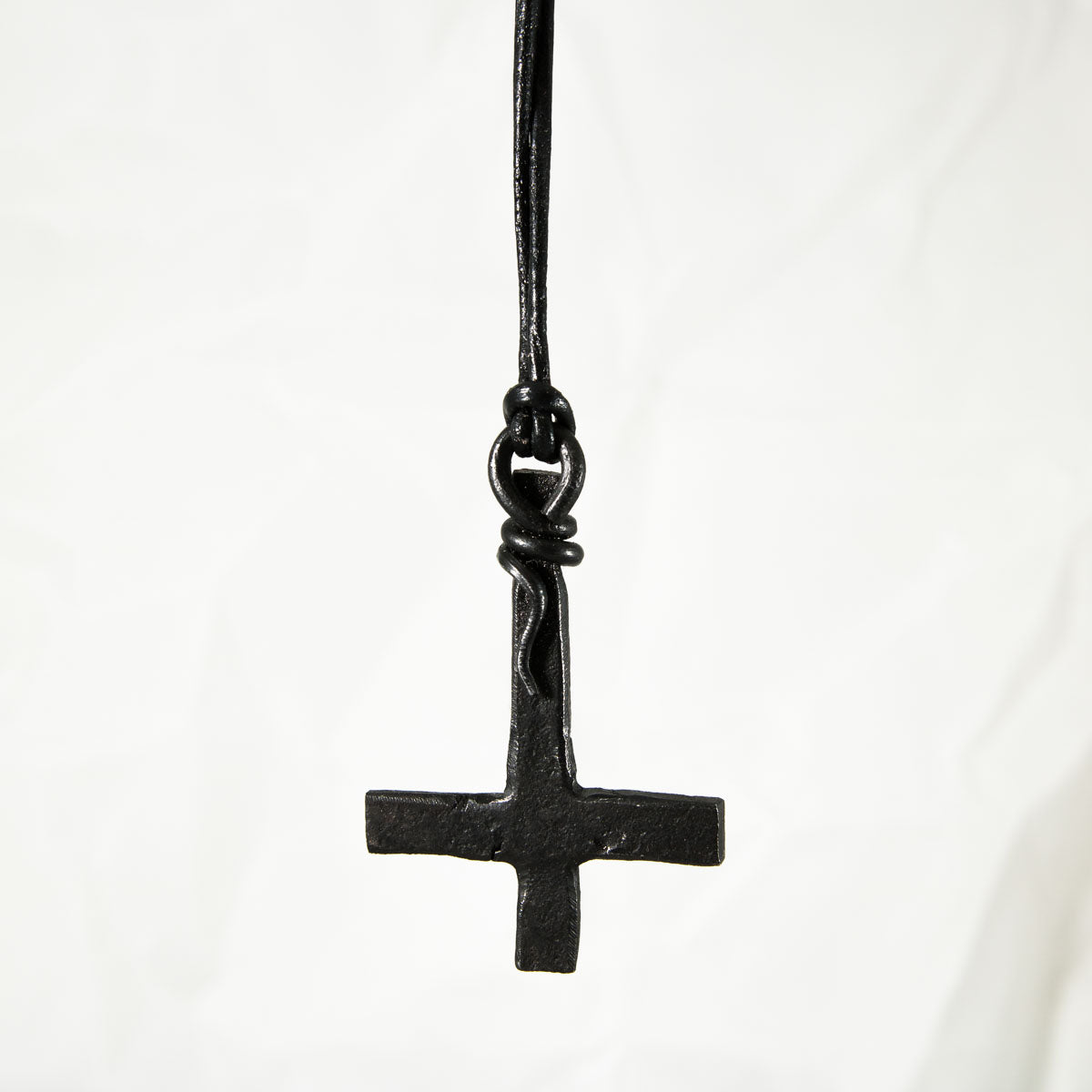 forged cross pendant