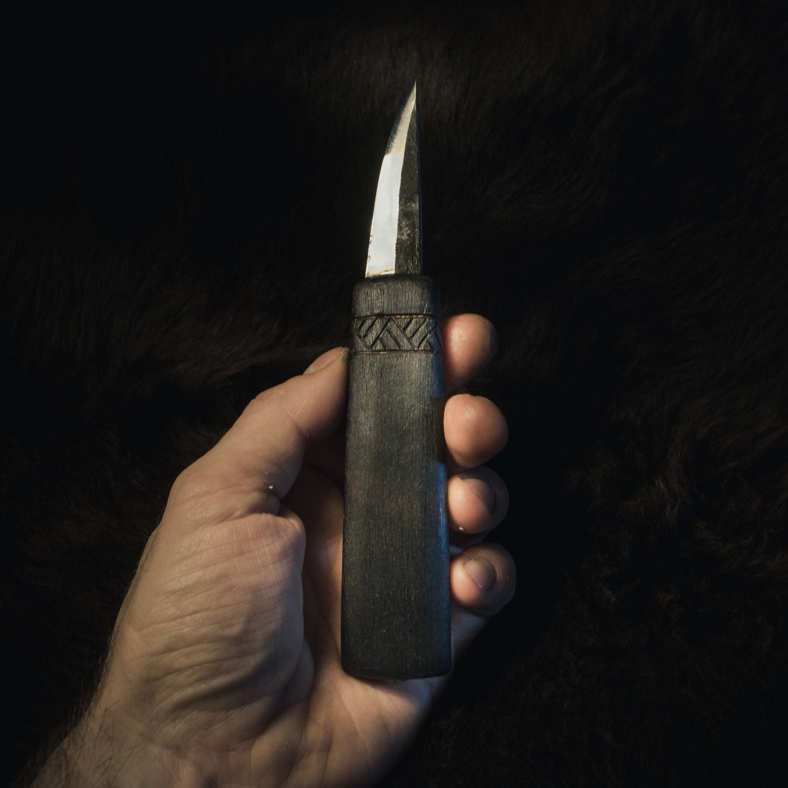 hand forged wood carving sloyd knife