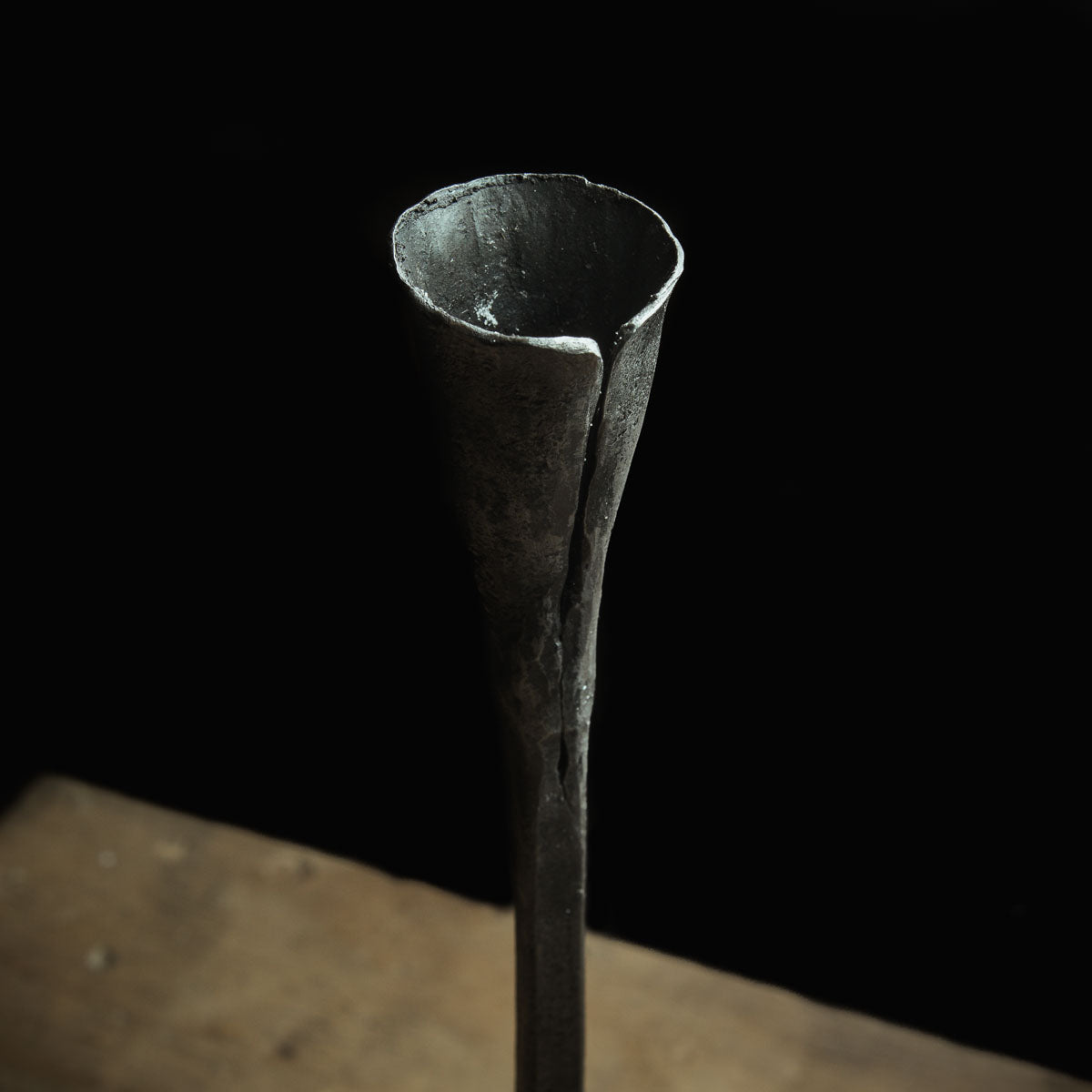 Forged iron candle holder, classic design